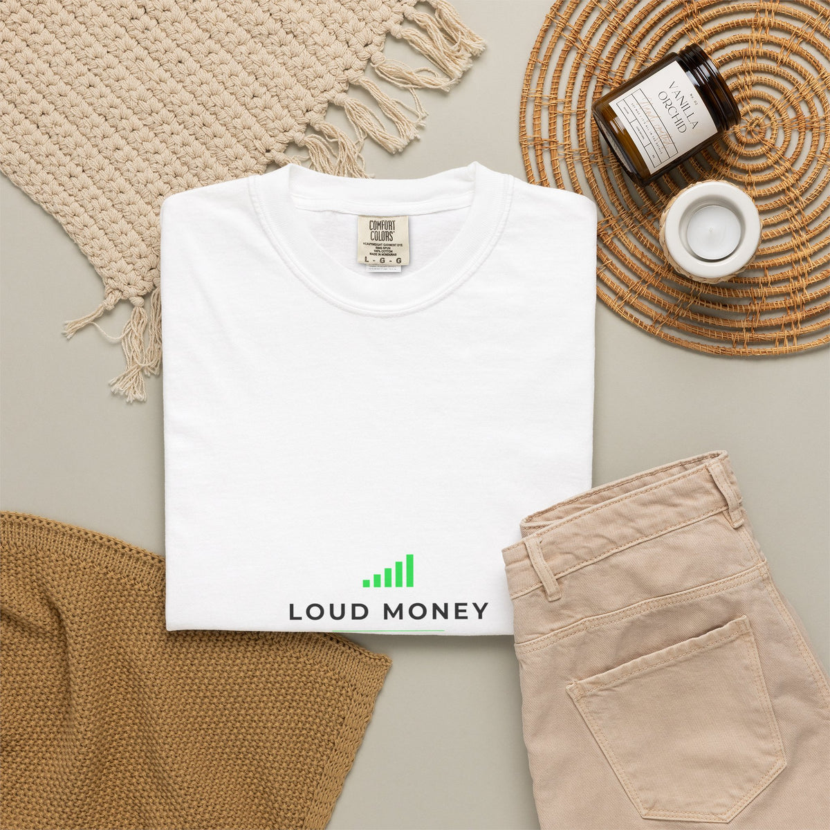 LOUD MONEY — Essential Tee, Chest Lockup (Onyx / White)