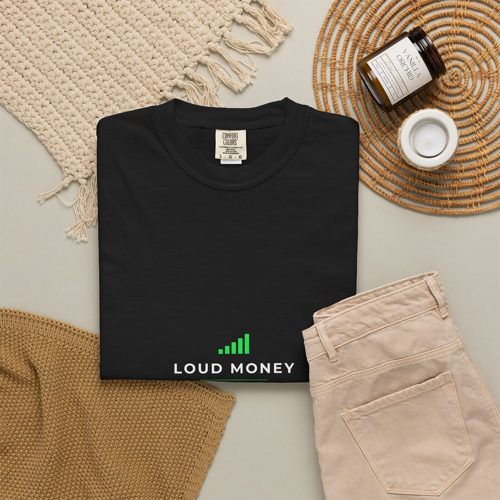 LOUD MONEY — Essential Tee, Chest Lockup (Onyx / White)