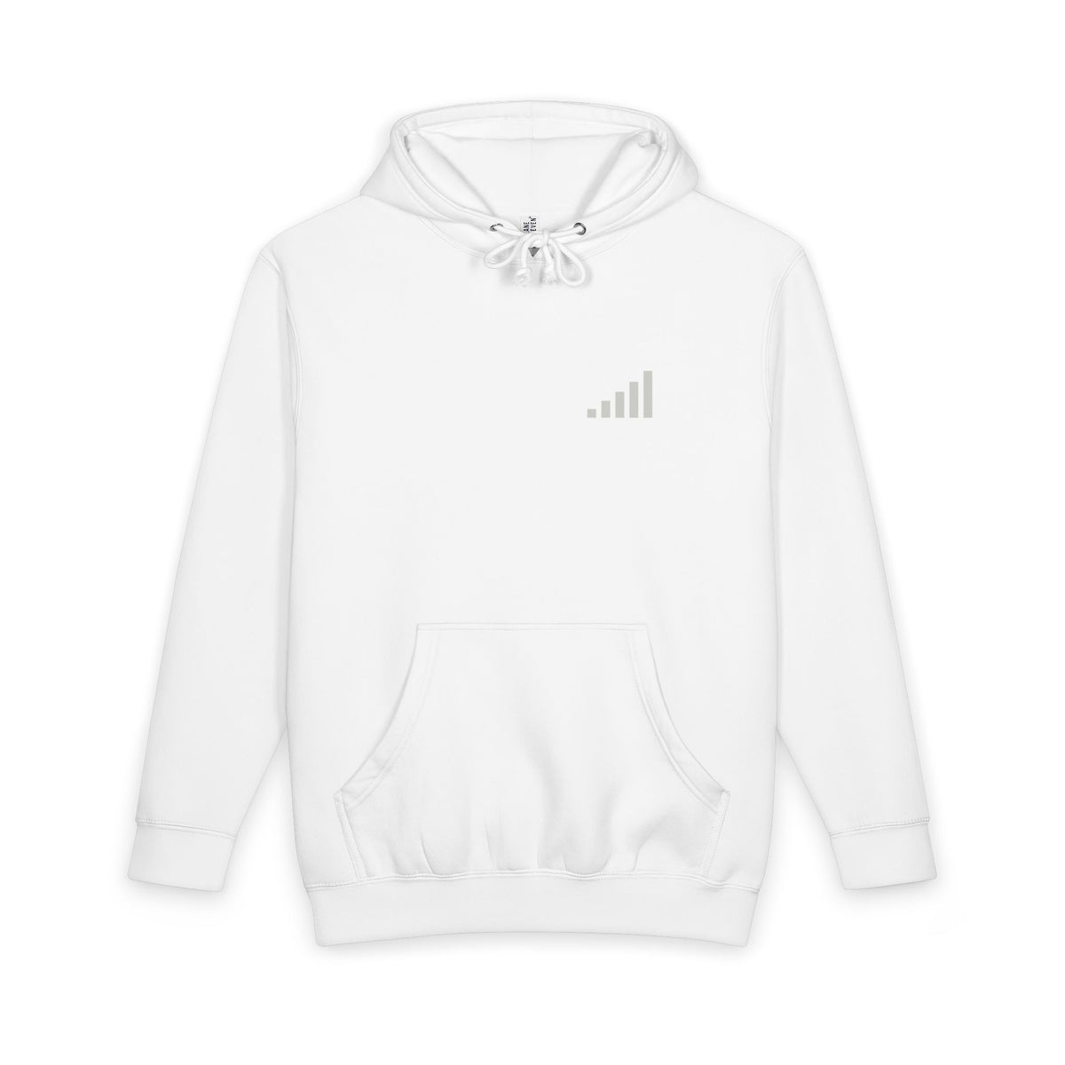 LOUD MONEY — Essential Hoodie, Tonal Volume Mark (Onyx / White)