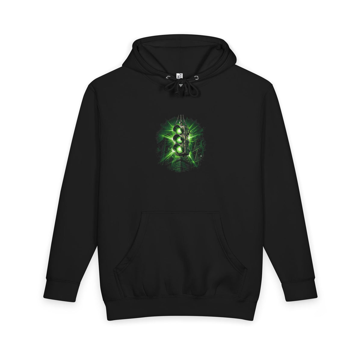 LOUD MONEY URBAN — Green Lights Only Graphic Hoodie (Onyx)
