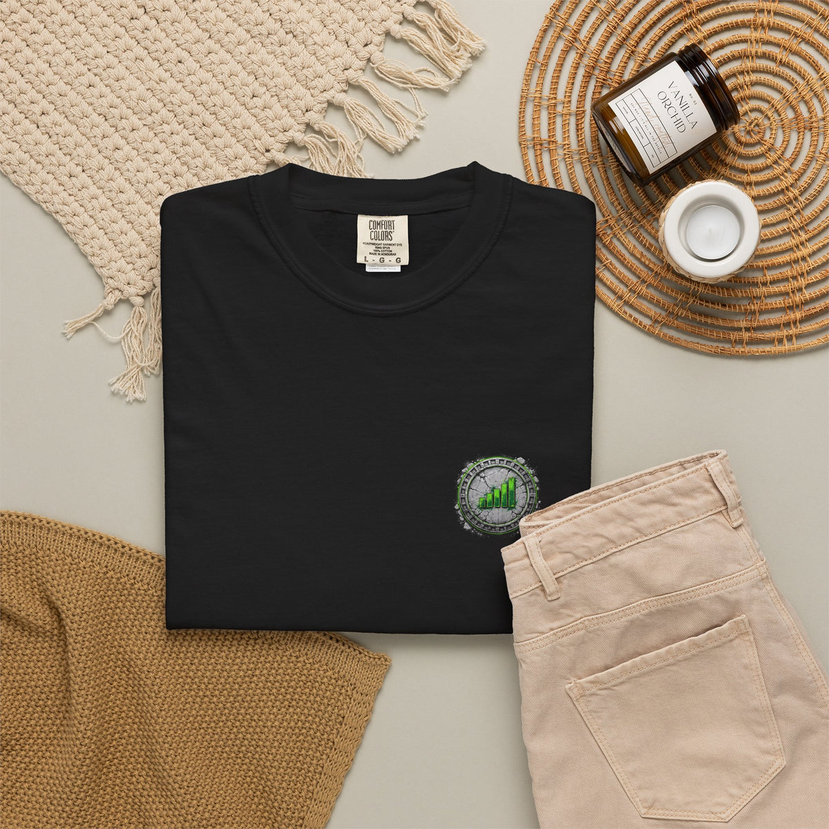 LOUD MONEY URBAN — Concrete Coin Badge Tee (Onyx)