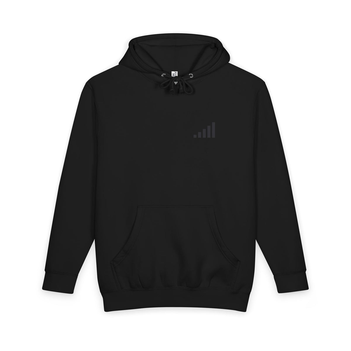 LOUD MONEY — Essential Hoodie, Tonal Volume Mark (Onyx / White)